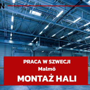 Praca pracownik budowalny do montażu hal Szwecja